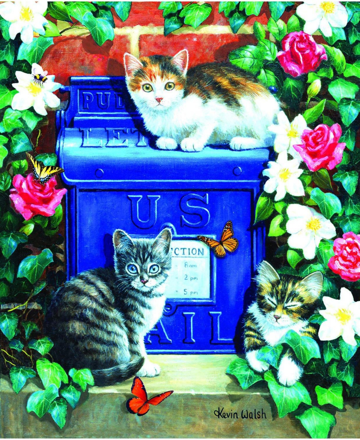SunsOut Mail Box Kittens 1000 piece Jigsaw Puzzle for Adults