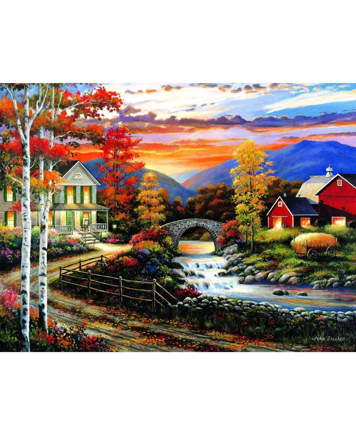SunsOut Babbling Creek Road 300 piece Jigsaw Puzzle for Adults