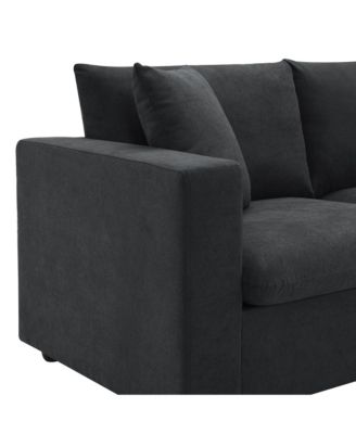  Modern Sectional Sofa, Cloud Couch with Ottoman