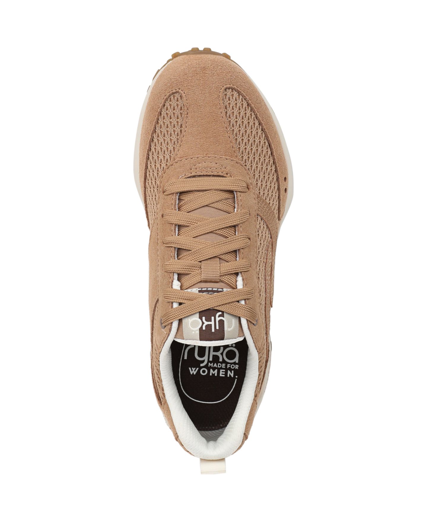 Женские кроссовки Ryka Jetsetter Lace Up Retro, цвет: Медовый коричневый сетчатый — фото 4