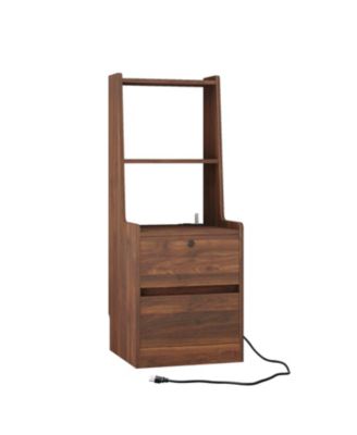 Smart Nightstand with Charging, Lighting, and Storage