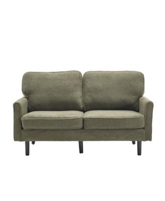 Mid-Century Loveseat with USB, Removable Cover