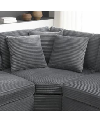 106" L-Shaped Sectional Sofa with USB