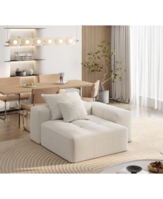 Modern Chenille Modular Sectional Sofa with Pillows