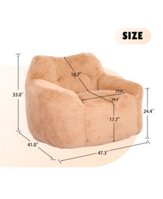 Bean Bag Sofa Chair with Armrests - Comfy Living Room Seating