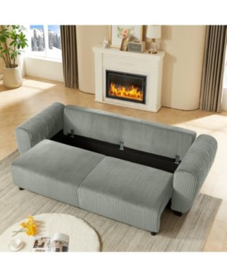 Corduroy Sleeper Sofa with Storage