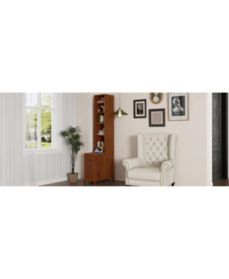 End Table with 3 Drawers & 4 Shelves