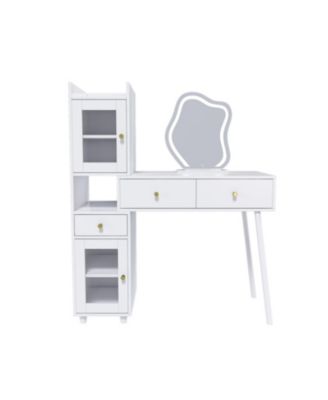 Vanity Dressing Table with LED Mirror & Storage