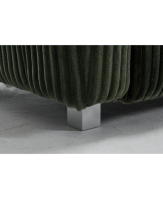 114" Corduroy Sofa with Ottoman