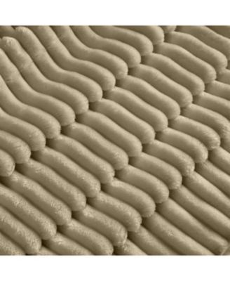 L-Shaped Slipcovered Sectional Sofa Camel Corduroy