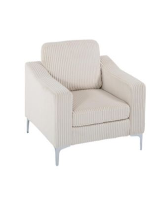 Convertible Corduroy Sectional Sofa - Beige