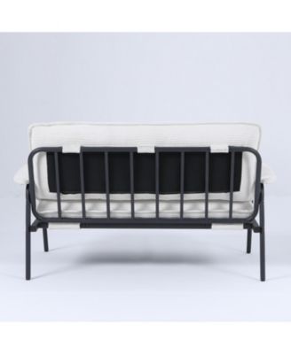 Beige 53-inch Sofa Small Apartment Living