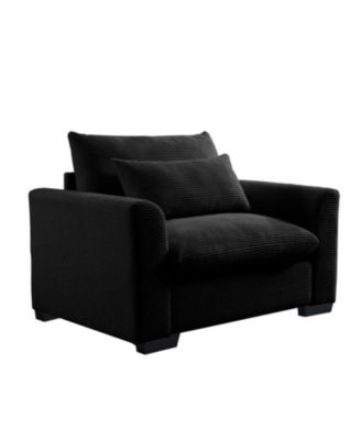 Corduroy Deep Seat Accent Chair