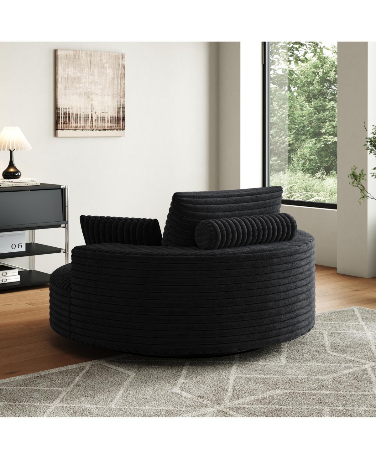 Streamdale Furniture 55" Corduroy Swivel Sleeper Chair