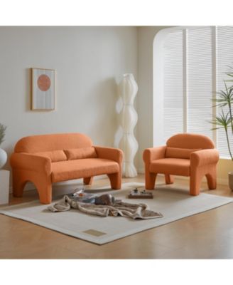 Teddy Fabric Loveseat & Accent Chair Set