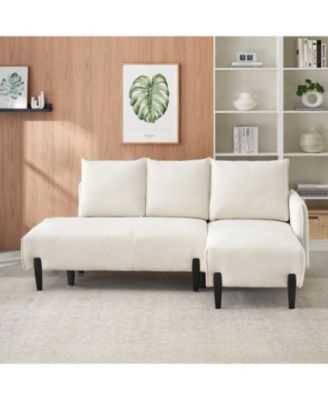 Corduroy Sofa with 3 Pillows