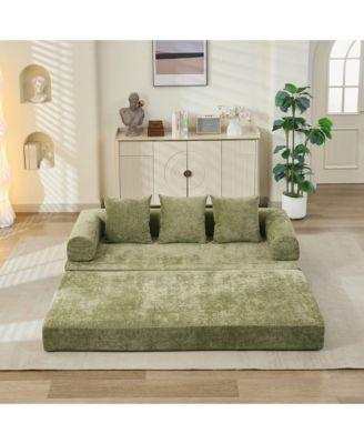 Streamdale Comfy Convertible Folding Mattress Couch - Green