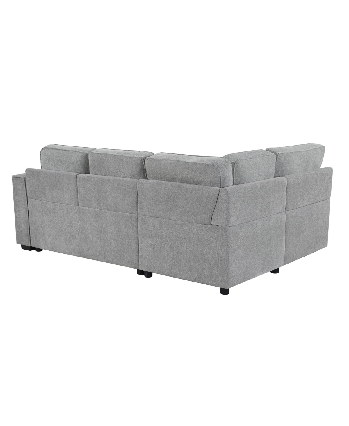Streamdale Furniture Convertible Sectional Sofa Bed w/ Pull-Out Sleepers, Table, Usb, Storage