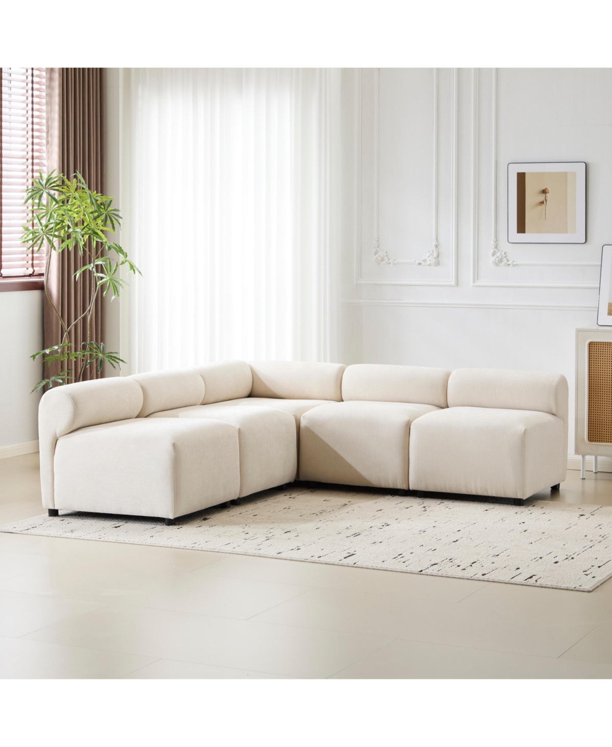 Streamdale Furniture Evelyn 83" 5-Piece Modular Sectional Sofa