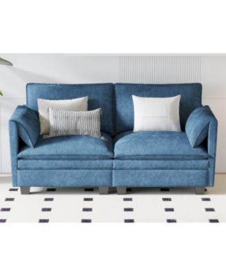 74" Loveseat Sofa - Mid Century Modern Couch for Small Spaces