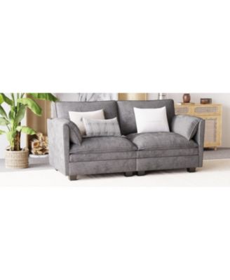 74" Loveseat Sofa - Mid Century Modern Couch for Small Spaces