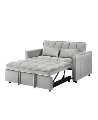 55" Convertible Velvet Sofa Bed