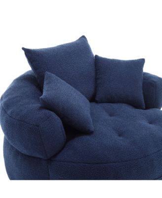 Streamdale Chenille Sleeper Sofa Chair - Modern Fluffy Lounge Seat