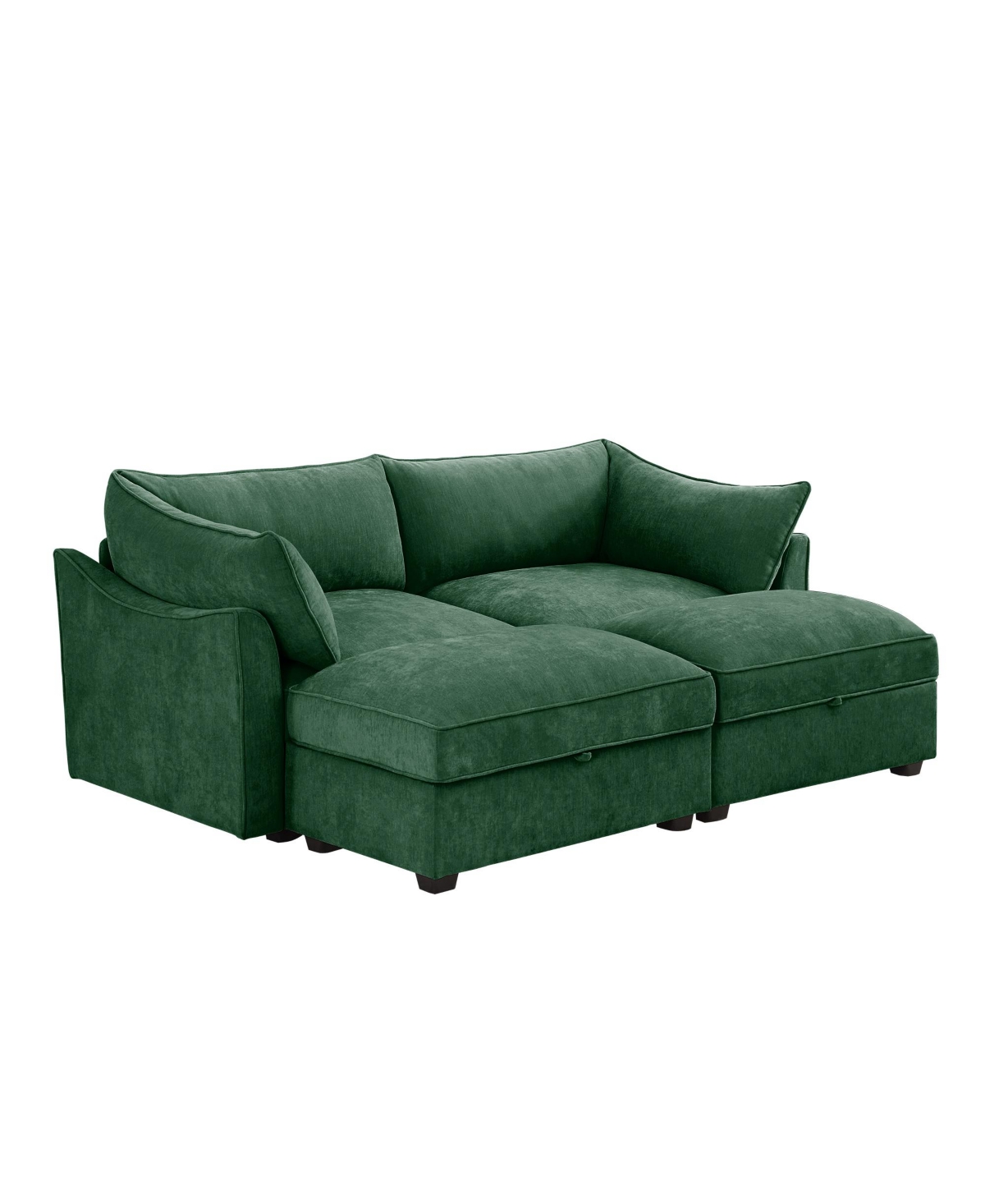 Streamdale Furniture 2-Seat Sofa w/Ottomans & Storage