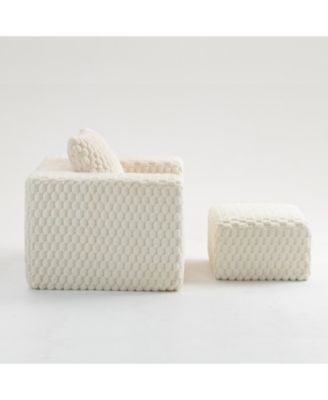 Corduroy compression sofa with Ottoman