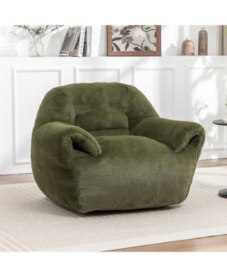  Comfy Green Faux Fur Bean Bag Chair Sofa