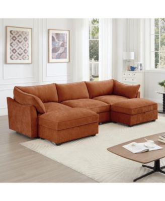 U Shape Sofa w/ Ottomans & Storage