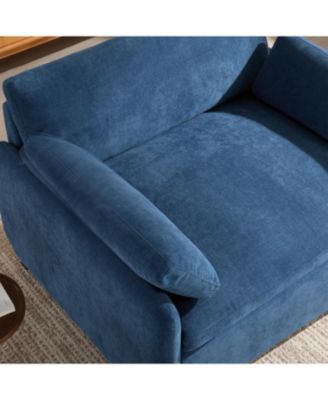  Oversized Chenille Sofa Chair - Wide Deep Seat, Modern Armchair