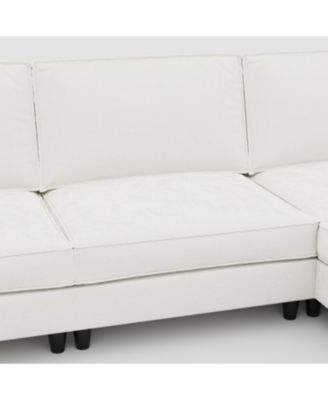 Streamdale 141.5" U-Shaped Sofa Couch with Ottoman & Pockets