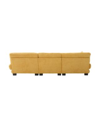Pelletized Velvet Cloud Couch w/ 2 Ottomans & 3 Seater Sofa