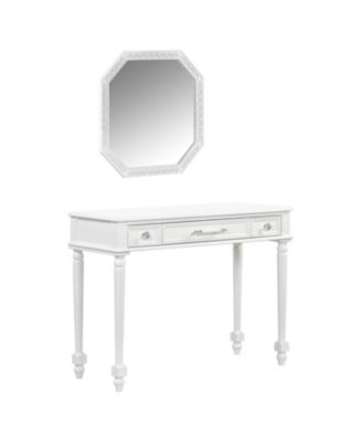 Retro Makeup Desk with Mirror & 3 Drawers