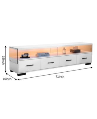 White 4-Drawer TV Stand - Up to 80" TVs