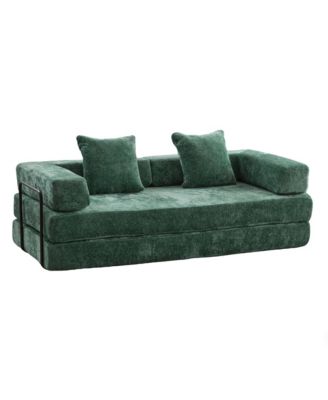 Convertible Floor Sofa Bed with Pillow & Armrest