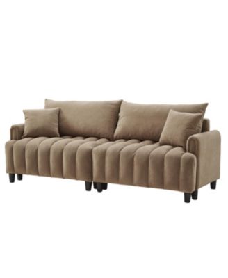 83" Futon Sofa Bed with Pillows, Convertible Sleeper