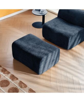 Single Foam Sofa Chair with Footrest & Pillow