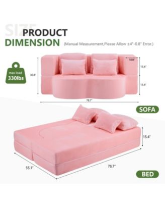 Queen Foldable Sofa Bed Futon Couch Sleeper