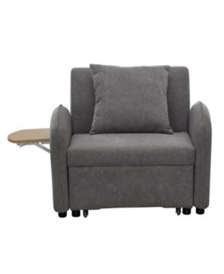 Convertible Chair Bed- 3-in-1 Pull-Out Sofa with USB & Desk