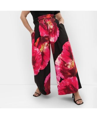 Plus Size Shania Floral Print Wide Leg Pant
