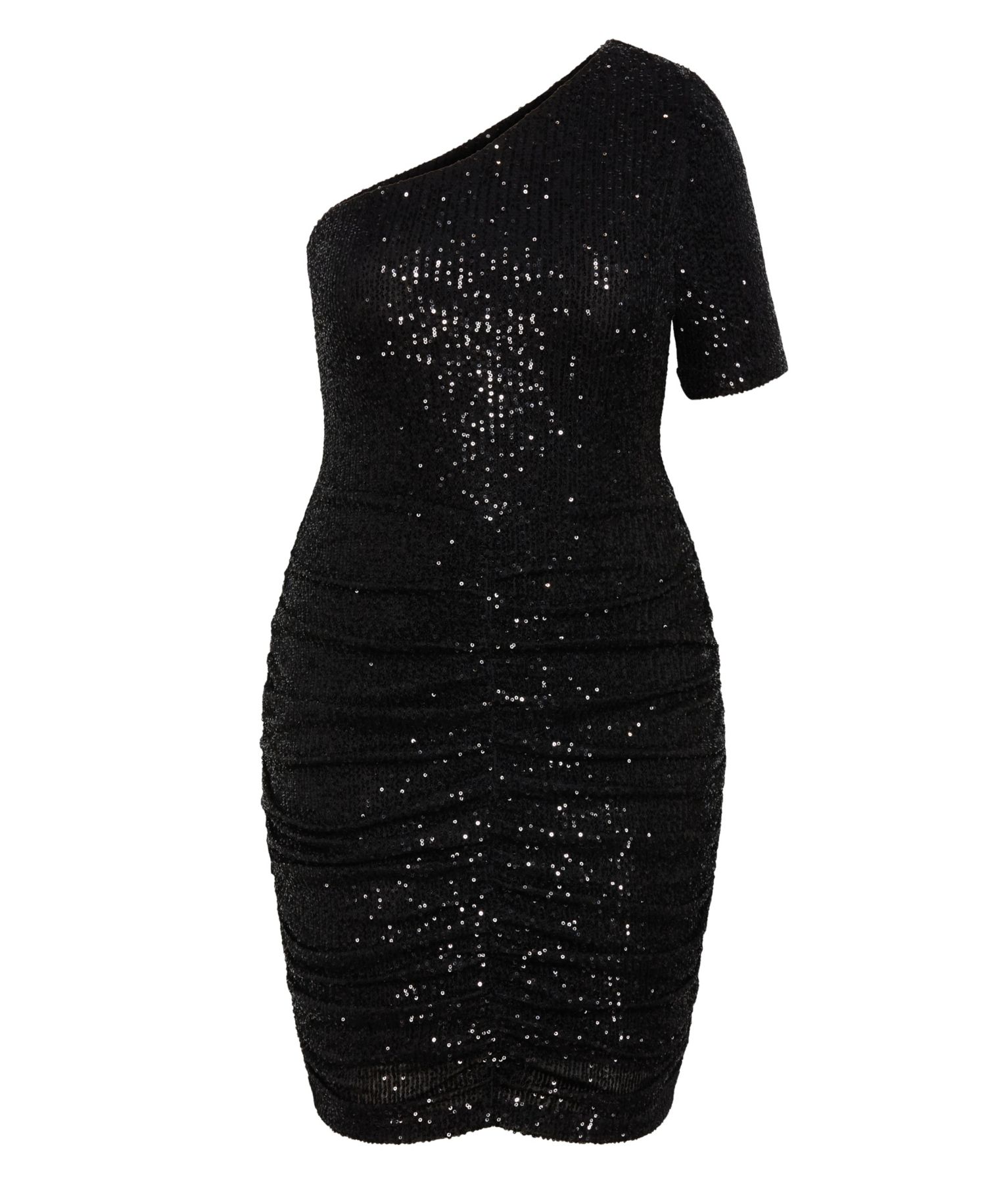 Plus Size Angelina Asymmetrical Neck Ruched Dress