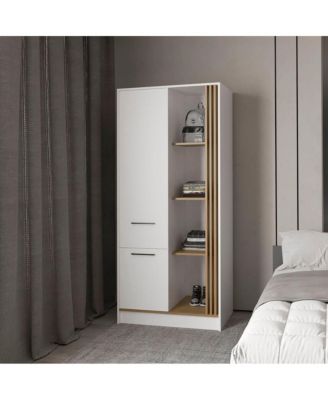 Pekin Modern Wardrobe Organizer with Shelves and Rod