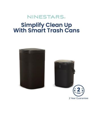 13 Gallons 3.2 Gal Automatic Kitchen Trash Can, 50 Liters Touchless Motion Sensor Trash Can Black Plastic Set