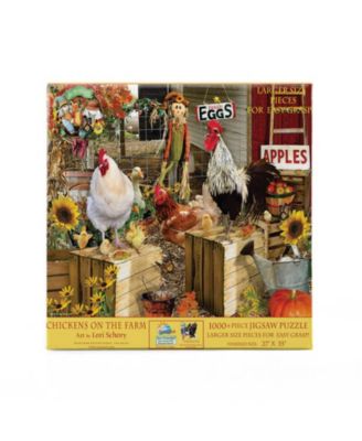 Chickens on the Farm 1000 piece Jigsaw Puzzle for Adults Large Pieces Thanksgiving
