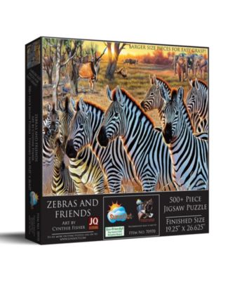 Zebras and Friends 500 piece Jigsaw Puzzle for Adults Large Pieces