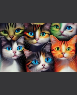 Six Cats the Cat Lady Fantasy 550 piece Jigsaw Puzzle for Adults