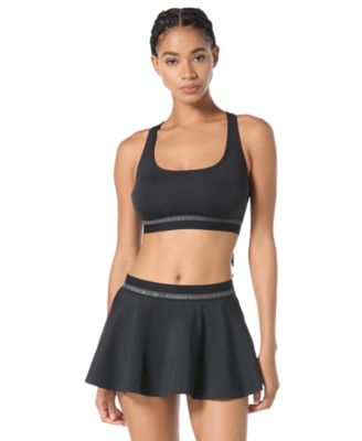 Michael Kors Women's Cross Back Scoop Neck Bra Top