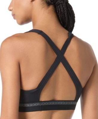 Michael Kors Women's Cross Back Scoop Neck Bra Top